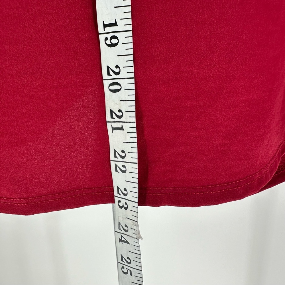 ENTRO Nadine West Red Ruby V-Neck Sleeveless Knotted Detail Asymmetrical… - Picture 9 of 10